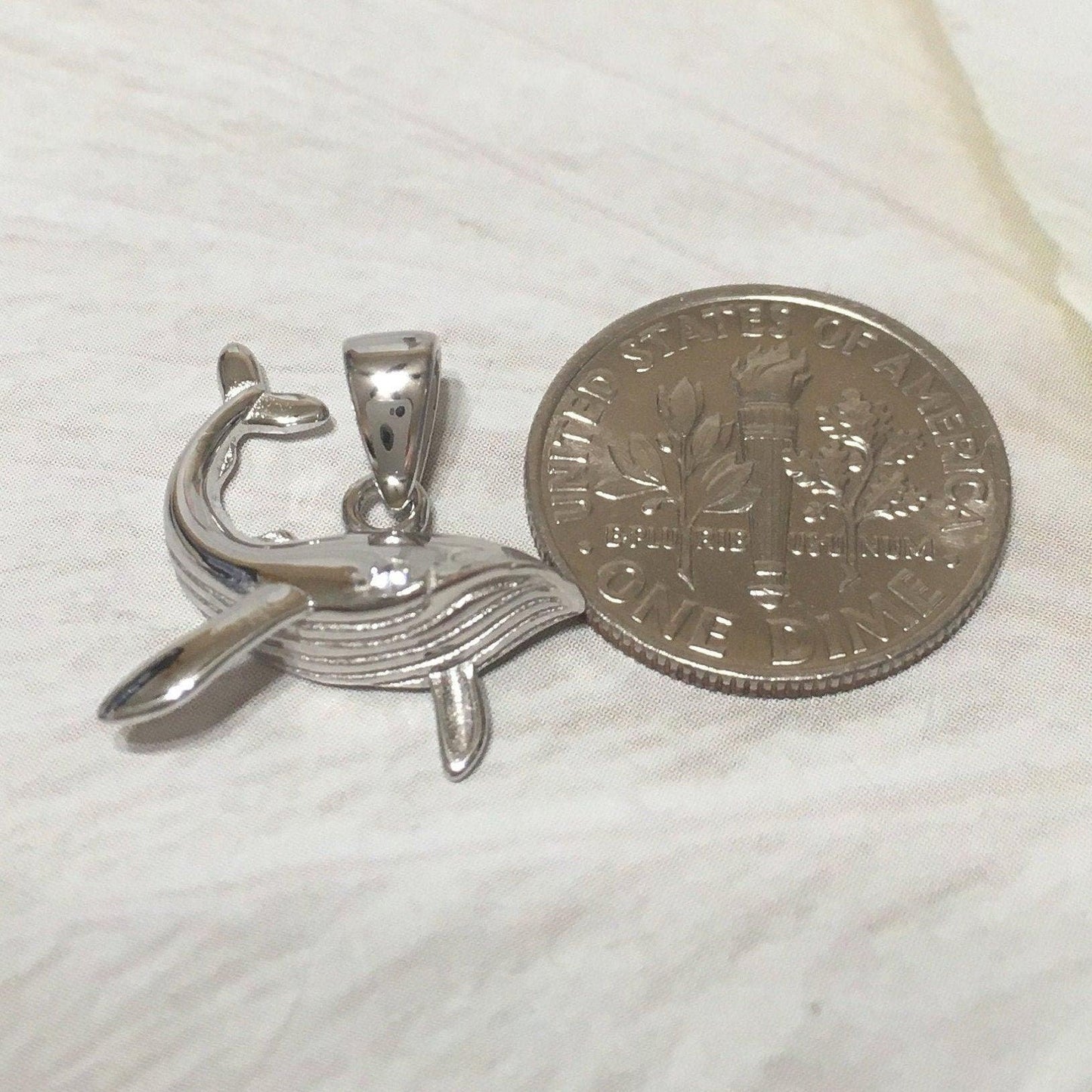 Unique Hawaiian Humpback Whale Necklace and Earring, Sterling Silver Whale Pendant, N6104S Birthday Mother Wife Mom Girl Gift - Hawaii Treasures Shop