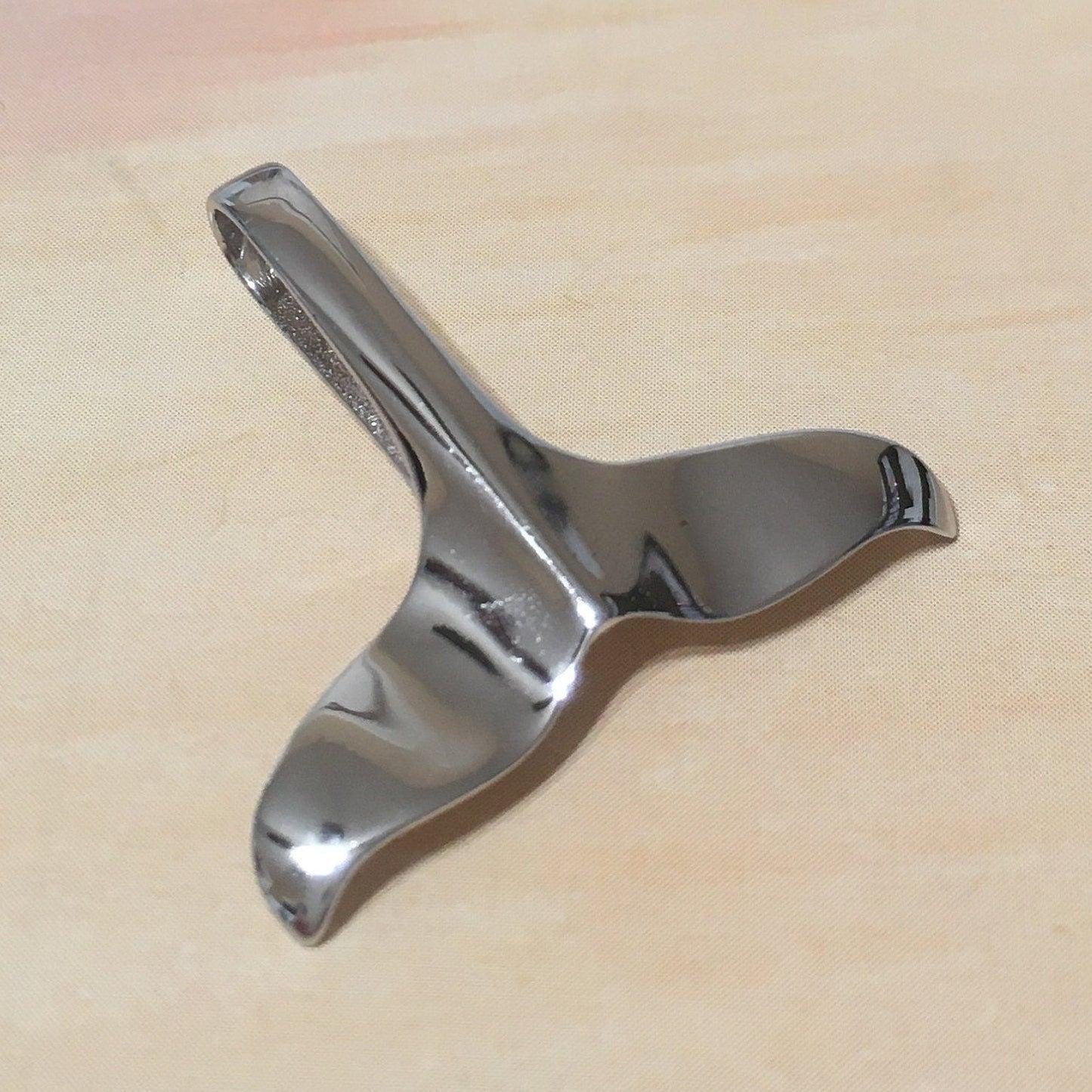 Beautiful Hawaiian Whale Tail Necklace, Sterling Silver Whale Tail Pendant, N6102 Birthday Mother Mom Gift, Island Gift for Him - Hawaii Treasures Shop