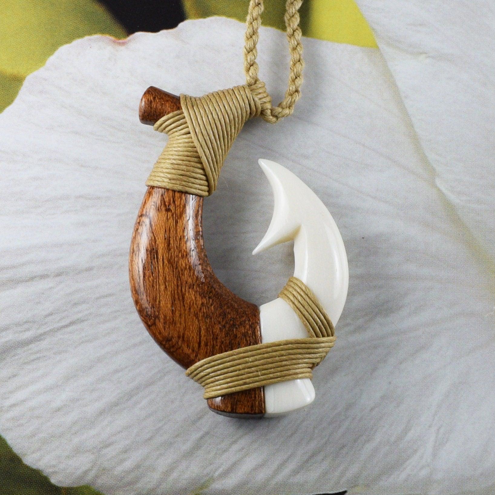 fish bone hook Water Buffalo Necklace 1 Traditional Fish Hook