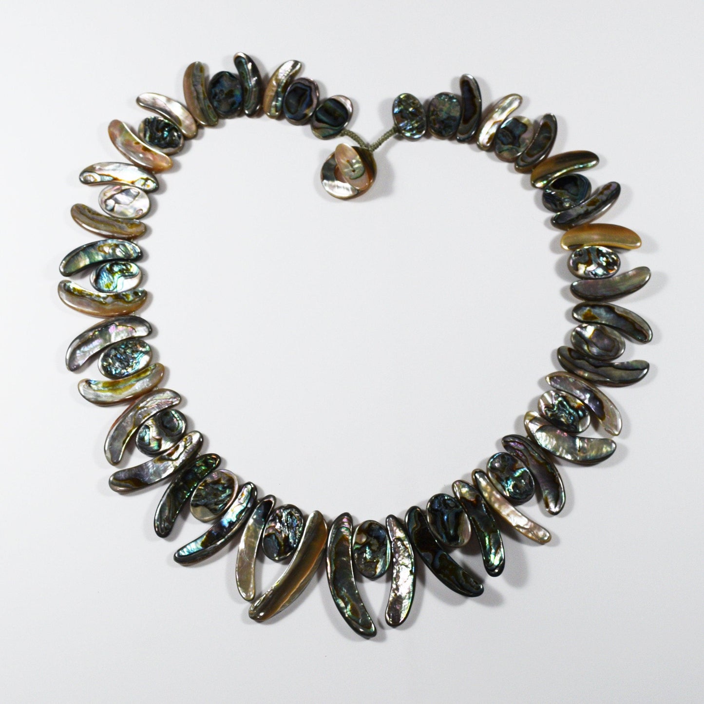 Gorgeous Hawaiian X-Large Genuine Paua Shell Necklace, Abalone Mother of Pearl Necklace, N9099 Birthday Mom Wife Mother Gift - Hawaii Treasures Shop