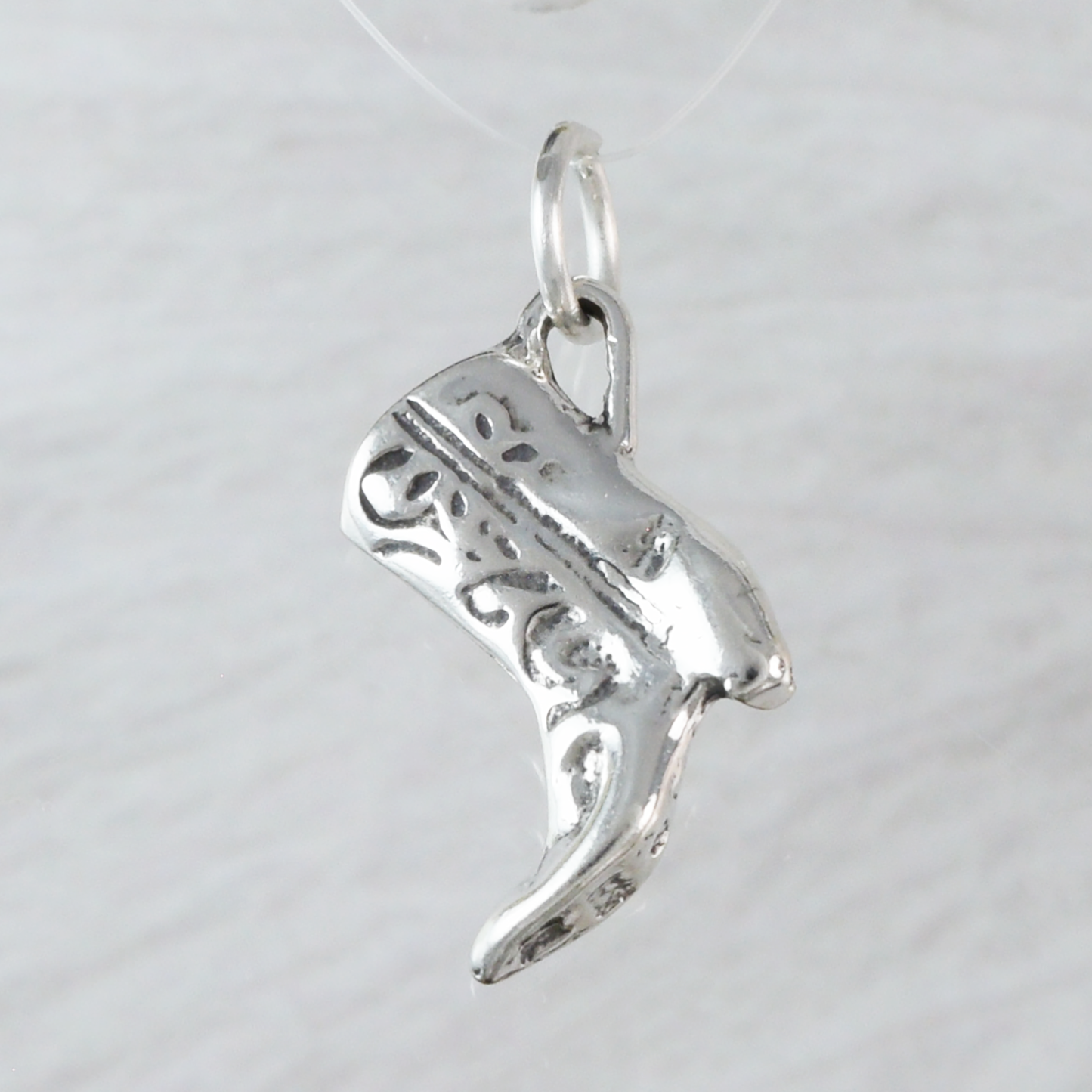 Silver Cowboy Boot Necklace - Hawaii Treasures Shop