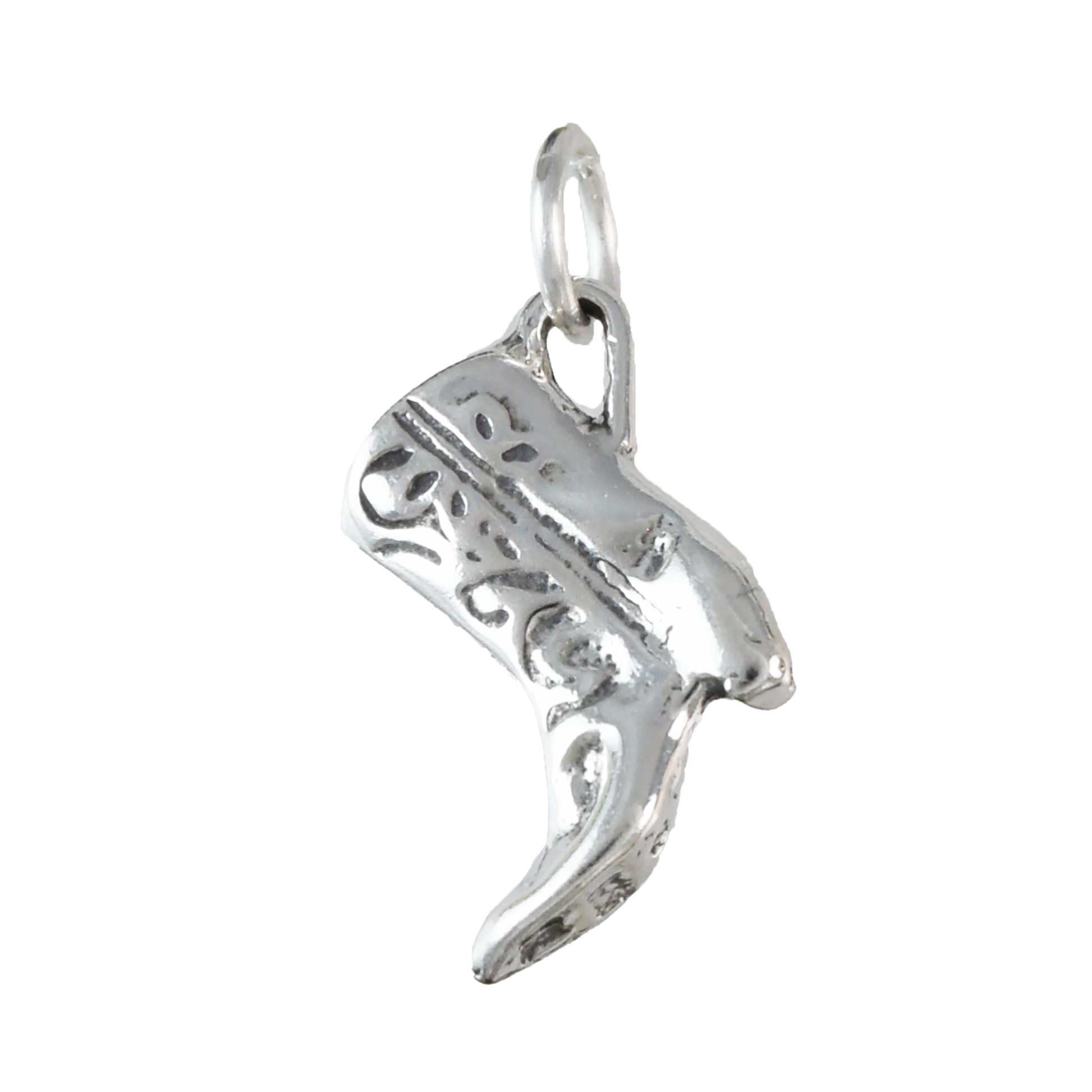 Silver Cowboy Boot Necklace - Hawaii Treasures Shop