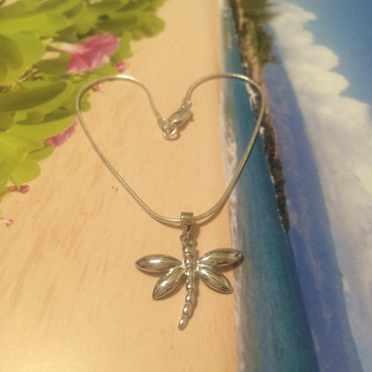 Beautiful Hawaiian Dragonfly Anklet or Bracelet, Sterling Silver Dragonfly Charm Bracelet, A6115 Birthday Mom Wife Mother Gift, Island - Hawaii Treasures Shop