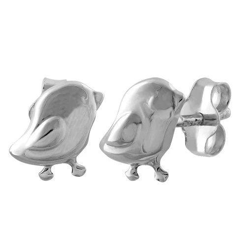 Unique Hawaiian Little Baby Bird Earring, Sterling Silver Bird Stud Earring, E8105 Birthday Mom Wife Mother Gift, Island Jewelry - Hawaii Treasures Shop