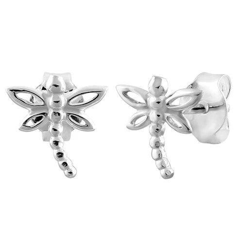 Unique Pretty Hawaiian Dragonfly Earring, Sterling Silver Dragonfly Stud Earring, E8106 Birthday Mom Girl Mother Gift - Hawaii Treasures Shop