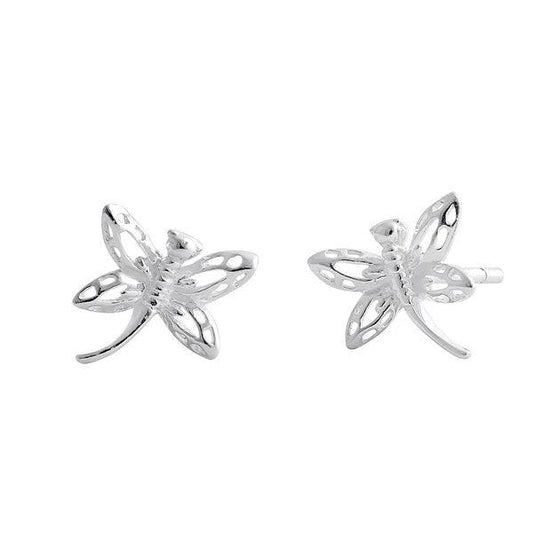 Unique Hawaiian Dragonfly Earring, Sterling Silver Dragonfly Stud Earring, E8110 Birthday Wife Mom Girl Mother Gift, Island Jewelry - Hawaii Treasures Shop