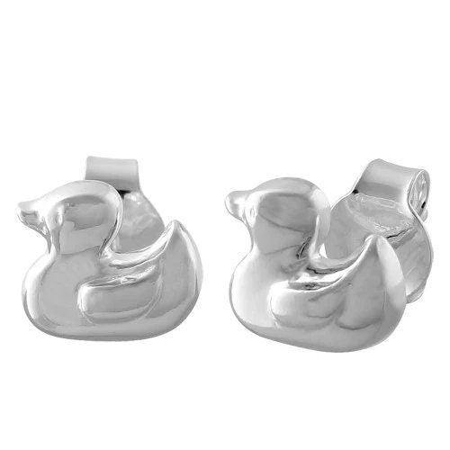 Unique Hawaiian Little Duck Earring, Sterling Silver Duck Stud Earring, E8112 Birthday Mom Wife Girl Mother Gift, Animal Jewelry - Hawaii Treasures Shop