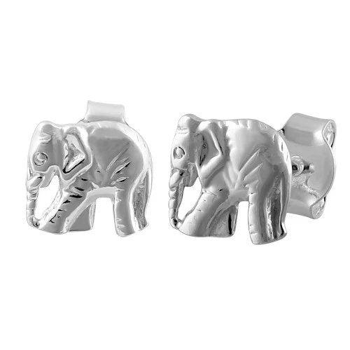 Unique Small Hawaiian Elephant Earring, Sterling Silver Elephant Stud Earring, E8115 Birthday Mom Wife Girl Mother Gift, Animal Jewelry - Hawaii Treasures Shop