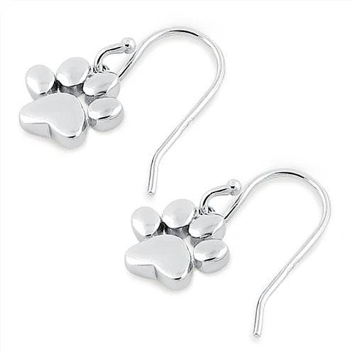 Unique Hawaiian Dog Paw Earring, Sterling Silver Paws Dangle Earring, E8135 Birthday Wife Mom Girl Mother Gift, Animal Jewelry - Hawaii Treasures Shop