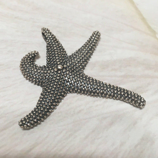 Unique Hawaiian Large Starfish Necklace, Sterling Silver Star Fish Pendant, N8339 Birthday Anniversary Mom Mother Gift, Island Jewelry - Hawaii Treasures Shop