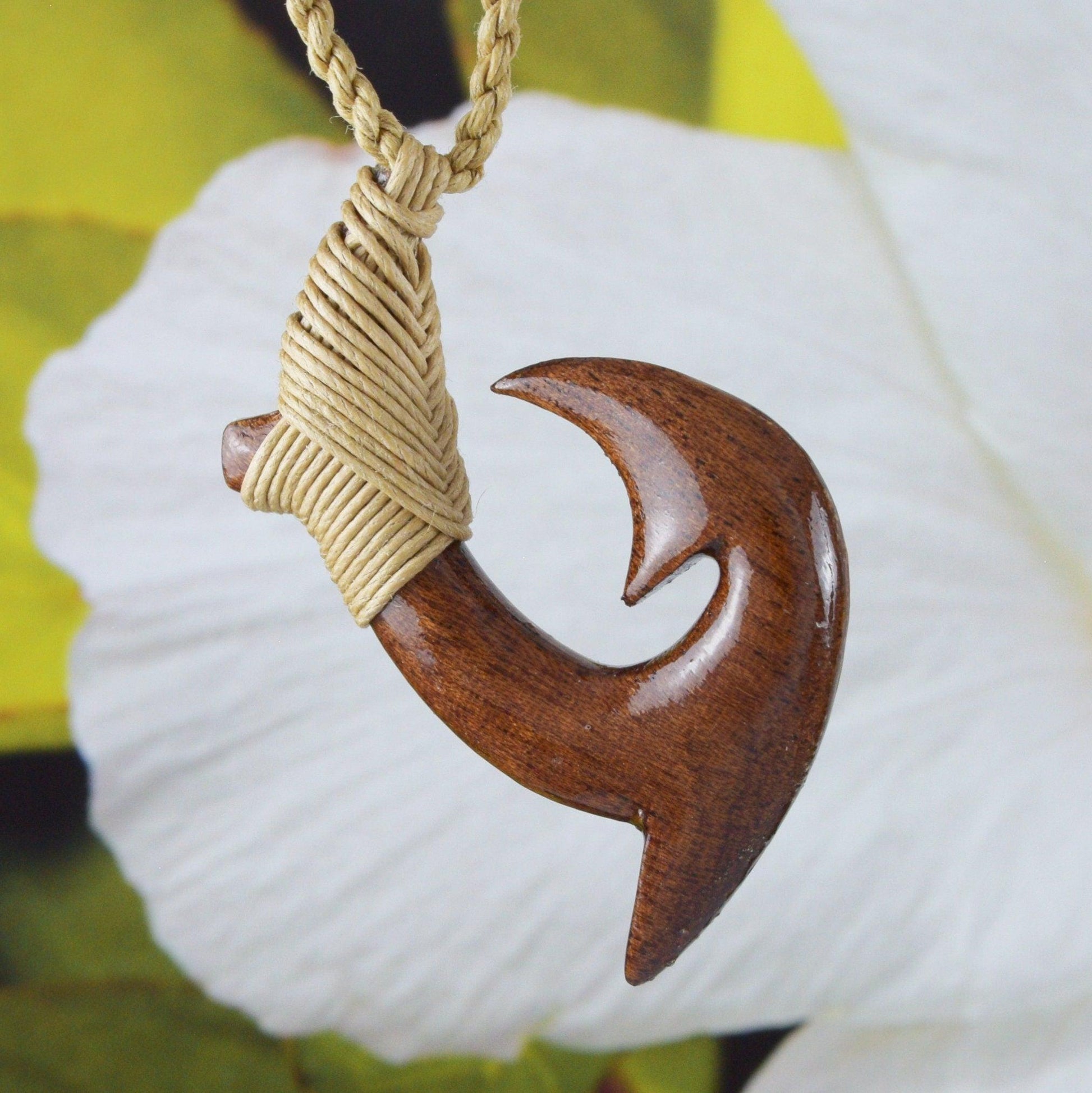 curly koa wood fish hook Unique Hawaiian Koa Wood Fish Hook Necklace, Hand Carved Genuine Koa W – Hawaii Treasures Shop