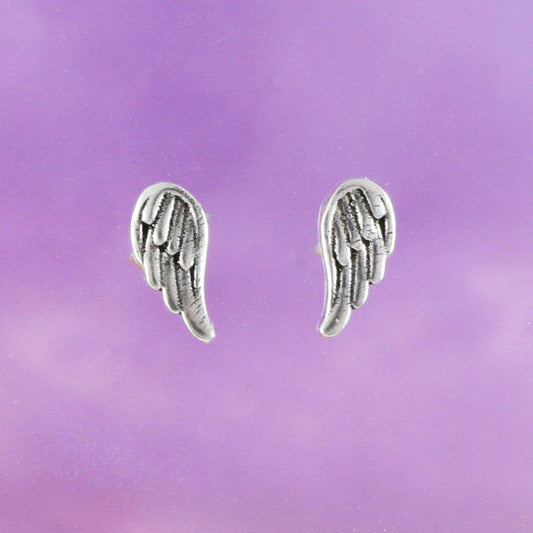 Pretty Hawaiian Angel Wing Earring, Sterling Silver Angel Wing Stud Earring, E8397 Birthday Wife Mom Girl Mother Gift, Island Jewelry - Hawaii Treasures Shop