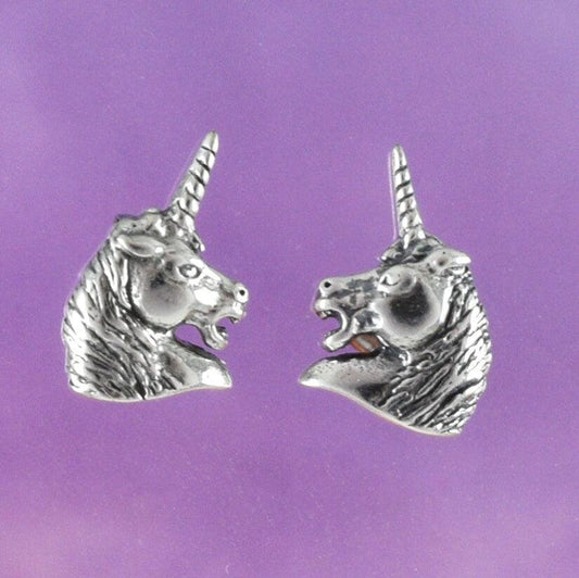 Unique Hawaiian Unicorn Earring, Sterling Silver Unicorn Stud Earring, E8801 Birthday Mother Wife Mom Gift - Hawaii Treasures Shop