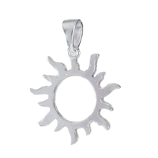 Unique Beautiful Hawaiian Sun Necklace, Sterling Silver Sun Pendant, N8949 Birthday Mom Mother Gift, Island Jewelry - Hawaii Treasures Shop