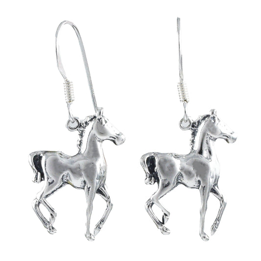Unique Hawaiian Large Horse Earring, Sterling Silver Horse Dangle Earring, E8670 Birthday Wife Mom Mother Gift, Island Jewelry - Hawaii Treasures Shop