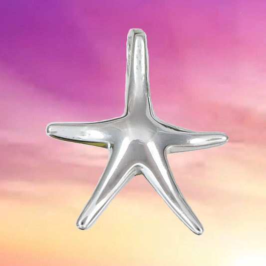 Pretty Hawaiian Starfish Necklace, Sterling Silver Star Fish Charm Pendant, N2011 Birthday Mother Wife Mom Girl Gift, Island Jewelry - Hawaii Treasures Shop