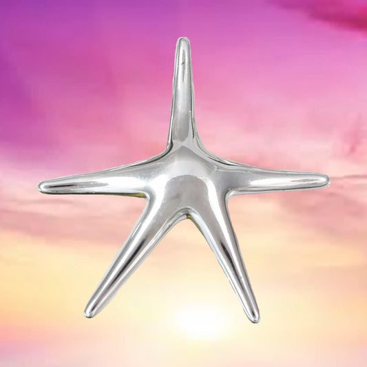 Pretty Hawaiian Starfish Necklace, Sterling Silver Star Fish Charm Pendant, N2022 Birthday Mother Wife Mom Girl Gift, Island Jewelry - Hawaii Treasures Shop