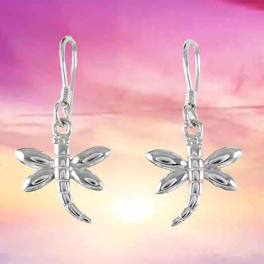 Pretty Hawaiian Dragonfly Earring, Sterling Silver Dragonfly Dangle Earring, E4110 Birthday Mom Girl Mother Gift, Island Jewelry - Hawaii Treasures Shop