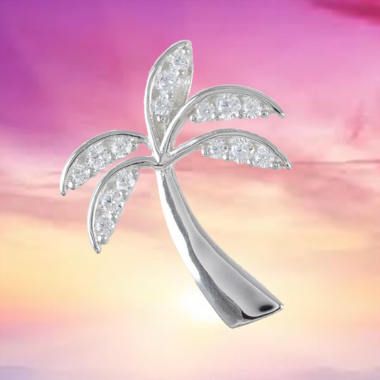 Silver-tone Titanium Palm Tree Charm | In Stock! | Lucleon - Foto 2