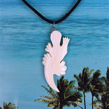 Unique Hawaiian Large Gecko Necklace, Hand Carved Buffalo Bone Gecko Necklace, B6171 Birthday Valentine Gift, Island Jewelry