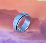 Handsome HAWAII Stainless Steel Ring, Hawaiian Stainless Steel Spinning Ring, R1101 Birthday Anniversary Mom Valentine Gift, Island Jewelry