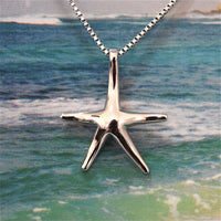 Mother Daughter Hawaiian Starfish Matching Necklace, Sterling Silver Starfish Pendant, N7006 Big Little Sister, Birthday Mom Wife Gift