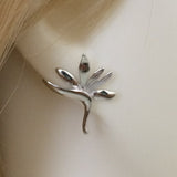 Unique Hawaiian Large Bird of Paradise Earring, Sterling Silver Bird of Paradise Flower Stud Earring, E4107 Birthday Mom Valentine Gift