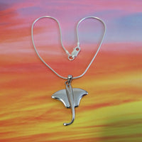 Beautiful Hawaiian Stingray Anklet or Bracelet, Sterling Silver Sting Ray Charm Bracelet, A6109 Birthday Mom Wife Valentine Gift