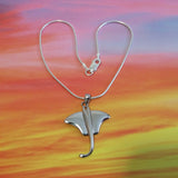 Beautiful Hawaiian Stingray Anklet or Bracelet, Sterling Silver Sting Ray Charm Bracelet, A6109 Birthday Mom Wife Valentine Gift