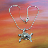 Beautiful Hawaiian Sea Turtle Anklet or Bracelet, Sterling Silver Turtle Charm Bracelet, A6126 Birthday Mom Wife Valentine Gift