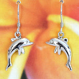 Unique Beautiful Hawaiian Dolphin Earring, Sterling Silver Dolphin Dangle Earring, E4114 Birthday Mom Girl Valentine Gift, Island Jewelry