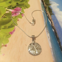 Pretty Hawaiian Sand Dollar Anklet or Bracelet, Sterling Silver Sand Dollar Charm Bracelet, A6117 Birthday Mom Wife Valentine Gift