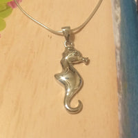 Beautiful Hawaiian Seahorse Anklet or Bracelet, Sterling Silver Hawaiian Sea Horse CZ Eye Charm Bracelet, A6112 Birthday Mom Valentine Gift