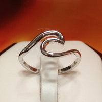 Unique Beautiful Hawaiian Ocean Wave Ring, Sterling Silver Nalu Wave Ring, R2353 Birthday Valentine Anniversary Wife Mom Gift