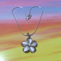 Beautiful Hawaiian Plumeria Anklet or Bracelet, Sterling Silver Plumeria Flower CZ Charm Bracelet, A2017 Birthday Mom Wife Valentine Gift