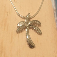 Pretty Hawaiian Palm Tree Anklet or Bracelet, Sterling Silver Palm Tree Charm Bracelet, A6123 Birthday Mom Wife Valentine Gift