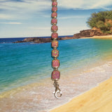 Gorgeous Hawaiian Pink Opal Bracelet, Sterling Silver Pink Opal Inlay Bracelet, B3137 Birthday Mom Anniversary Valentine Gift, Statement PC