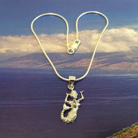 Unique Hawaiian Mermaid Anklet or Bracelet, Sterling Silver Mermaid Charm Bracelet, A2008 Birthday Mom Wife Valentine Gift, Island Jewelry