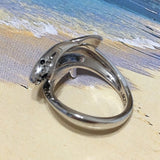 Unique Hawaiian Large Shark Ring, Sterling Silver Killer Shark Ring, R2358 Anniversary Birthday Valentine Gift, Island Jewelry, Statement PC