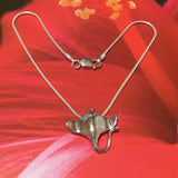 Pretty Hawaiian Manta Ray Anklet or Bracelet, Sterling Silver Manta Ray Charm Bracelet, A6105 Birthday Mom Wife Girl Valentine Gift