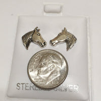 Unique Pretty Hawaiian Horse Earring, Sterling Silver Horse Stud Earring, E8061 Birthday Valentine Wife Mom Gift