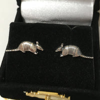 Unique Texan Armadillo Earring, Sterling Silver Armadillo Stud Earring, E8063 Birthday Wife Mom Girl Valentine Gift, Texan Jewelry