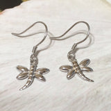 Pretty Hawaiian Dragonfly Earring, Sterling Silver Dragonfly Dangle Earring, E4110 Birthday Mom Girl Valentine Gift, Island Jewelry