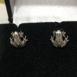 Unique Hawaiian Frog Earring, Sterling Silver Frog Stud Earring, E8150 Birthday Mom Wife Girl Valentine Gift, Island Jewelry