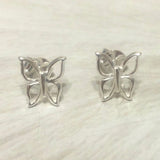 Unique Hawaiian Little Butterfly Earring, Sterling Silver Butterfly Stud Earring, E8108 Birthday Mom Wife Girl Valentine Gift