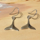 Beautiful Hawaiian Whale Tail Earring, Sterling Silver Whale Tail Dangle Earring, E8139 Valentine Birthday Mom Wife Gift, Island Jewelry