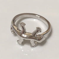 Unique Large Hawaiian Gecko Ring, Sterling Silver Gecko Ring, Island Jewelry, R2371 Valentine Birthday Mom Wife Gift, Statement Ring