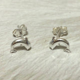 Cute Hawaiian Small Dolphin Earring, Sterling Silver Dolphin Stud Earring, E8104 Birthday Wife Mom Girl Valentine Gift, Island Jewelry