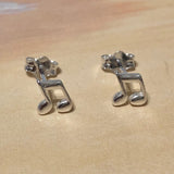 Unique Little Hawaiian Music Note Earring, Sterling Silver Musical Note Stud Earring, E8123 Birthday Mom Girl Valentine Gift, Music Jewelry