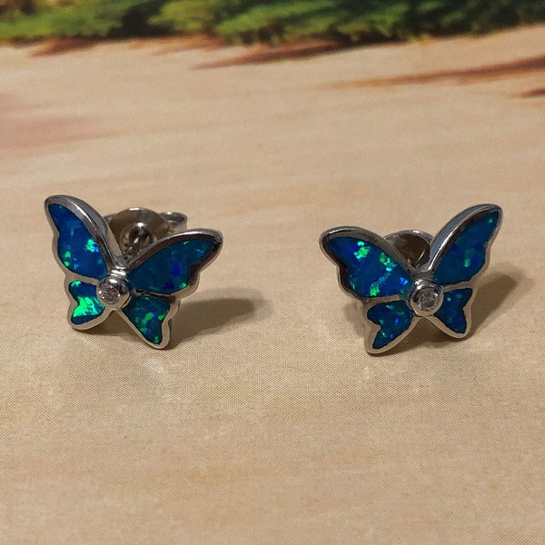 Sterling Silver Blue Butterfly Ear Studs – Pickle and Bandit